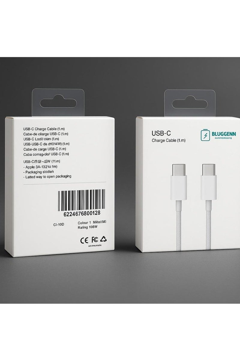 بلجن كابل شاحن فائق السرعة أصلي تايب سي Type-C ↔ Type-C PD 3.0 بقوة 100W – شحن سريع 100 واط للهواتف الذكية، التابلت، واللابتوبات مثل MacBook و Lenovo | تصميم مضفر مع موصلات معدنية معززة | متوافق مع جميع أجهزة Type-C وأجهزة تدعم PD 3.0  مصمم خصيصًا لتقديم أداء فائق في الشحن ونقل البيانات، ويُعد مثاليًا للهواتف والأجهزة اللوحية وأجهزة الكمبيوتر المحمولة التي تدعم منفذ Type-C.  يدعم توصيل جميع اجهزة البلايستيشن - Image 4
